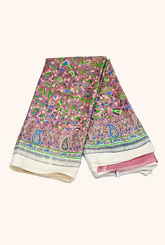 Blush Pashmina Saree with Blouse