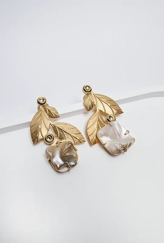 Golden Leaf Earrings