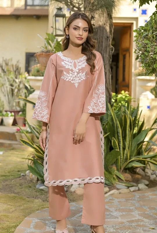 Nimra By Daneen's - Dusty Peach 2pcs (Stitched)