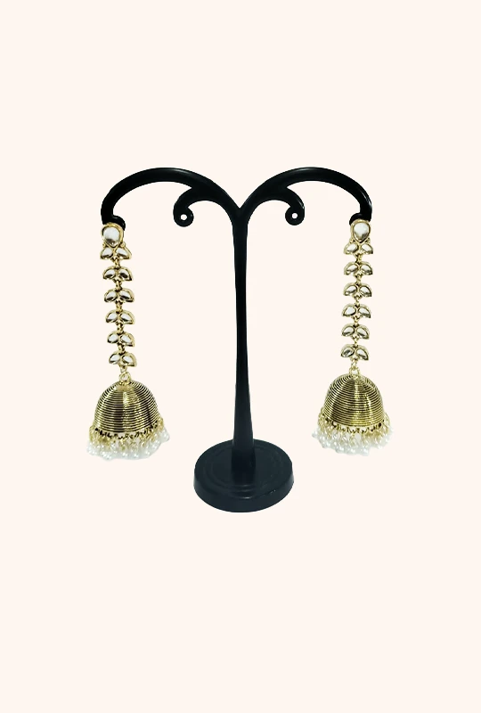 Pearl Drop Jhumka Earrings