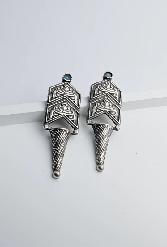 Heritage Carved Drop Earrings