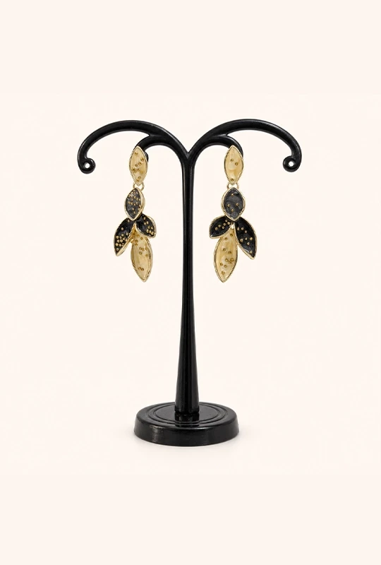 Golden Metal Multicolor Earrings