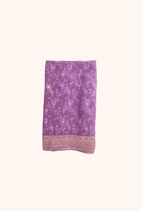 Emerald Floral Vine Georgette Party Saree