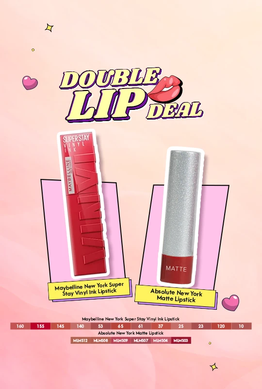 Maybelline New York Super Stay Vinyl Ink Lipstick Unperdictable -53 + Absolute New York Matte Lipstick