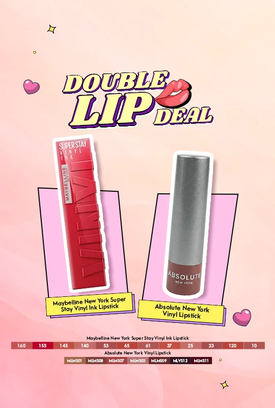 Maybelline New York Super Stay Vinyl Ink Lipstick Unperdictable -53 + Absolute New York Vinyl Lipstick