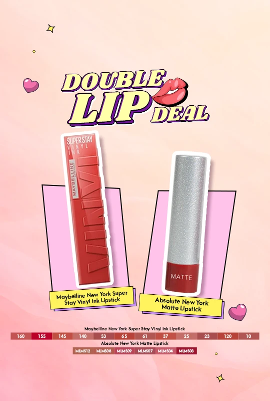 Maybelline New York Super Stay Vinyl Ink Lipstick Daring -37 + Absolute New York Matte Lipstick