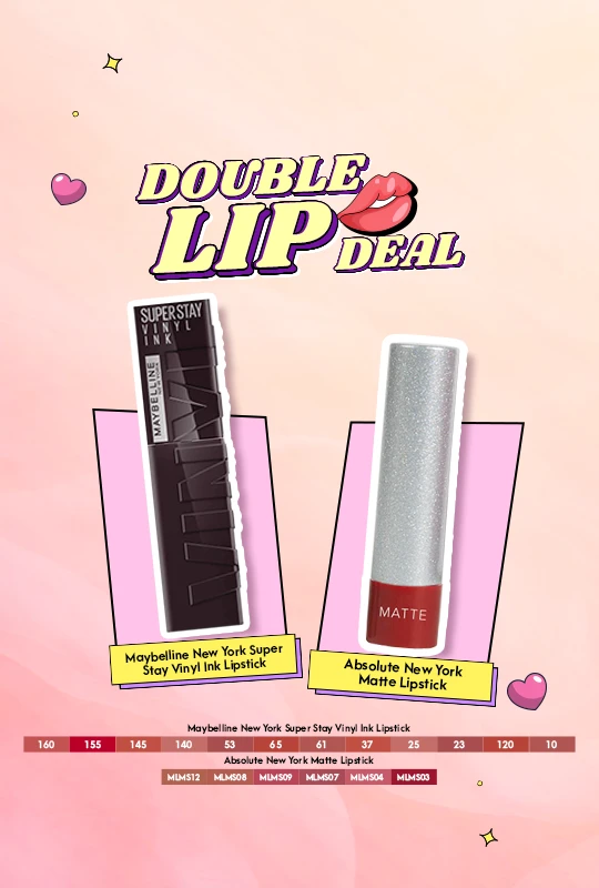 Maybelline New York Super Stay Vinyl Ink Lipstick Charged -140 + Absolute New York Matte Lipstick