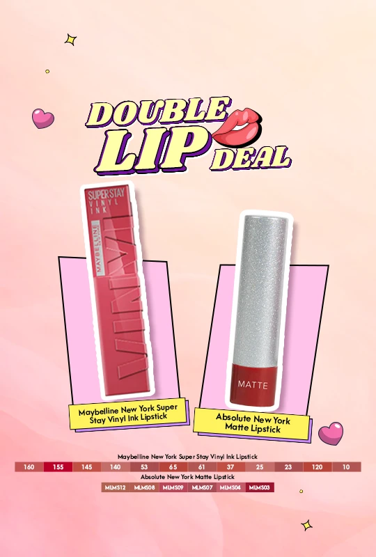 Maybelline New York Super Stay Vinyl Ink Lipstick Sultry -160 + Absolute New York Matte Lipstick