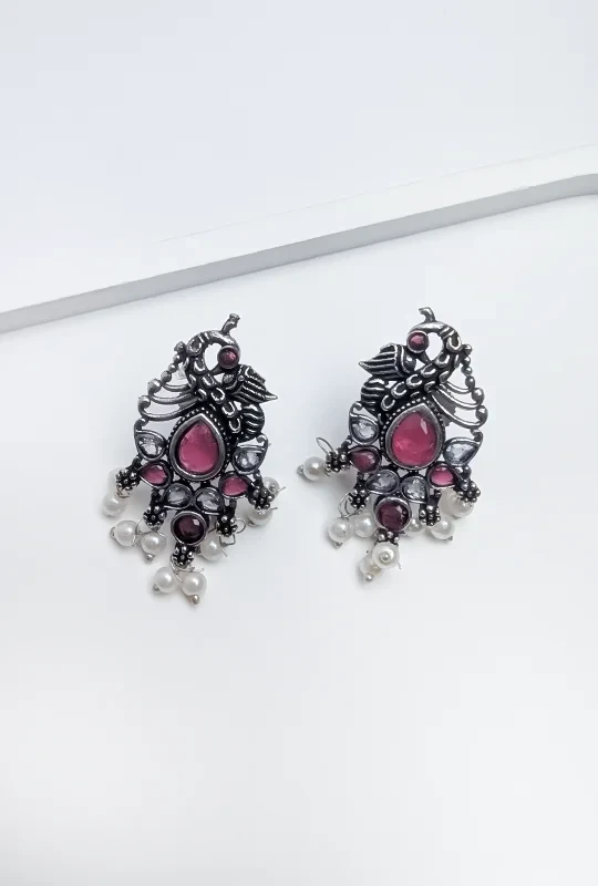 Peacock Stone Earrings