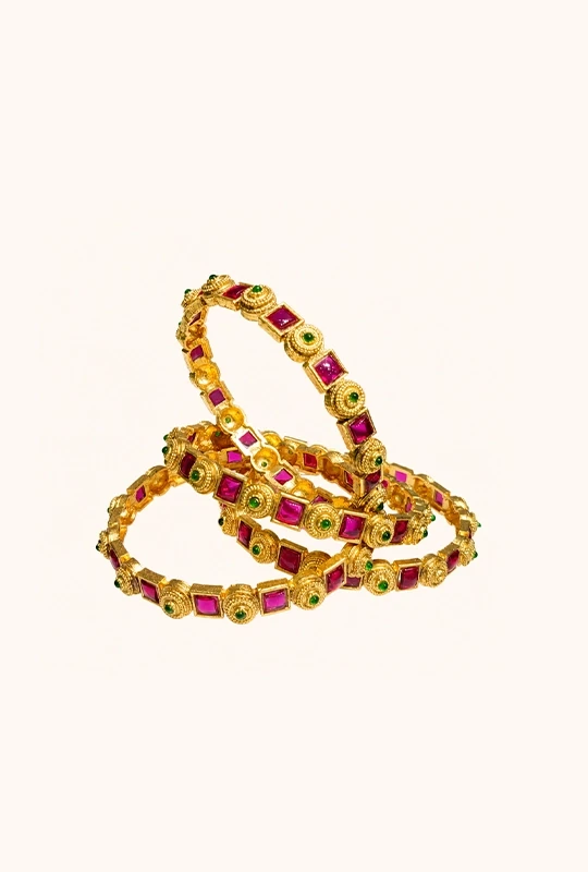 Royal Kundan Bangle Set