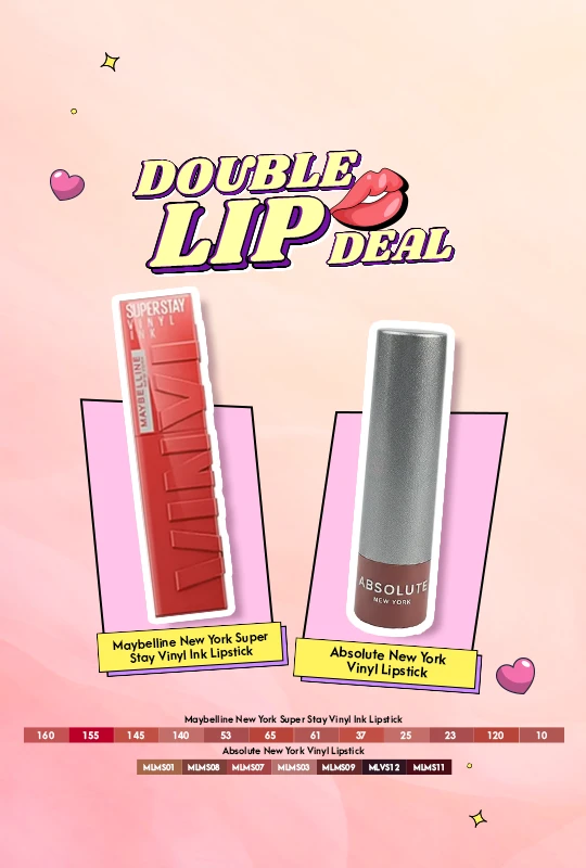 Maybelline New York Super Stay Vinyl Ink Lipstick Daring -37 + Absolute New York Vinyl Lipstick