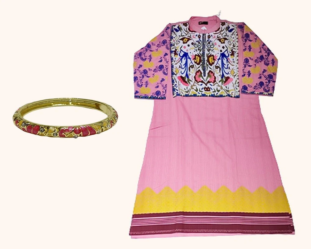 Three-Piece & Bangles Look