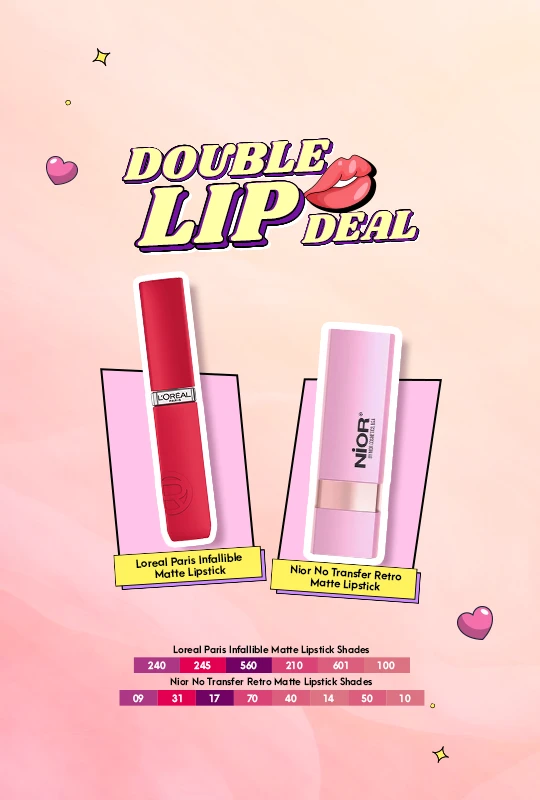 Loreal Paris Infallible Matte Lipstick - 245 French Kiss + Nior No Transfer Retro Matte Lipstick 3.8 g
